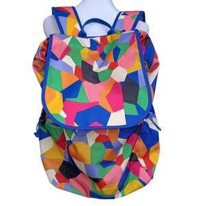 Vera Bradley Pop Art Drawstring Colorful Backpack Bookbag NWOT